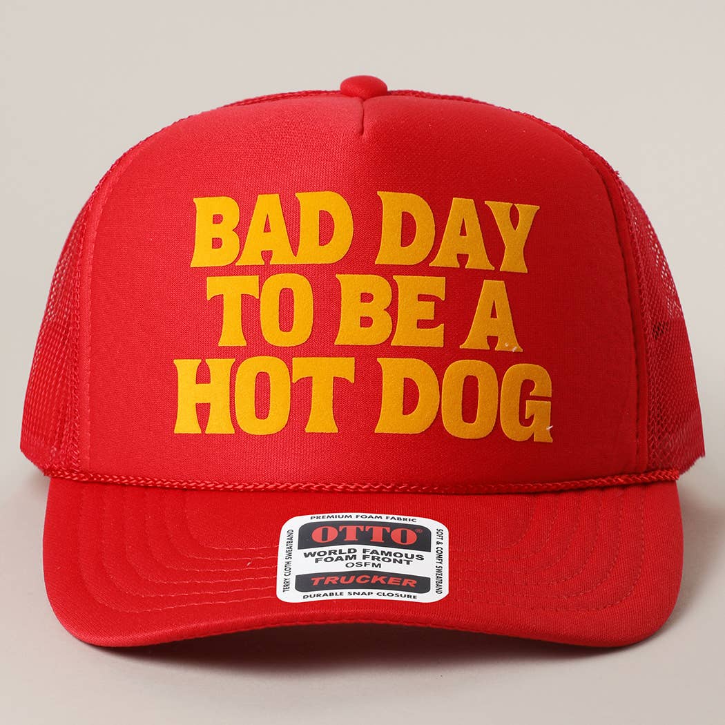 Fashion City - Wholesale Trucker Hat - Women's - BAD DAY TO BE A HOT DOG Mesh Back Foam Trucker6