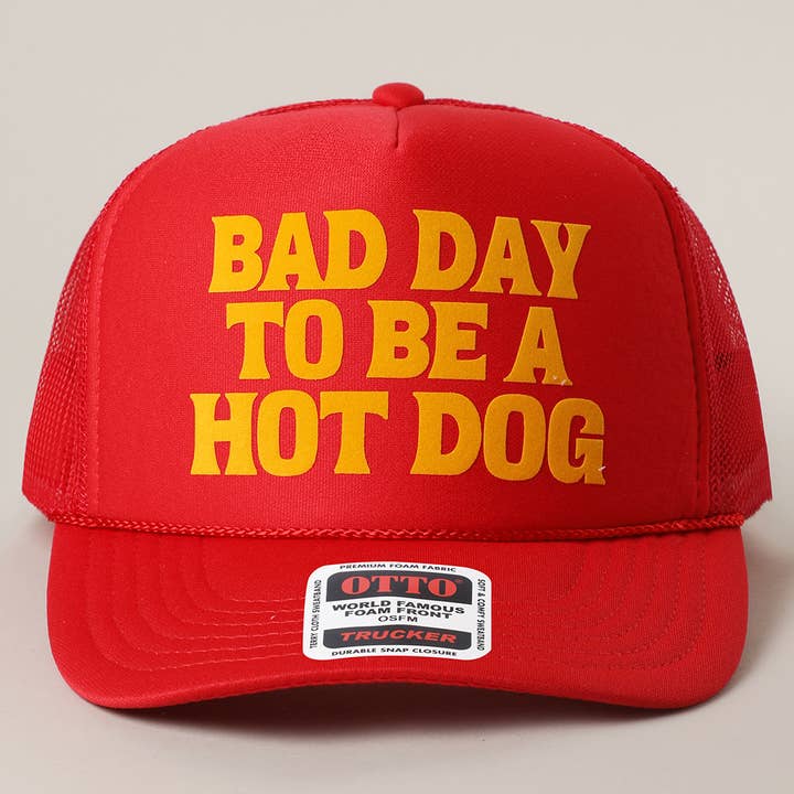 Fashion City - Wholesale Trucker Hat - Women's - BAD DAY TO BE A HOT DOG Mesh Back Foam Trucker6
