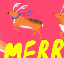 Carolyn Suzuki - Vendita all'ingrosso Biglietti di auguri di Natale - TEAM RUDOLPH - Biglietto di auguri2