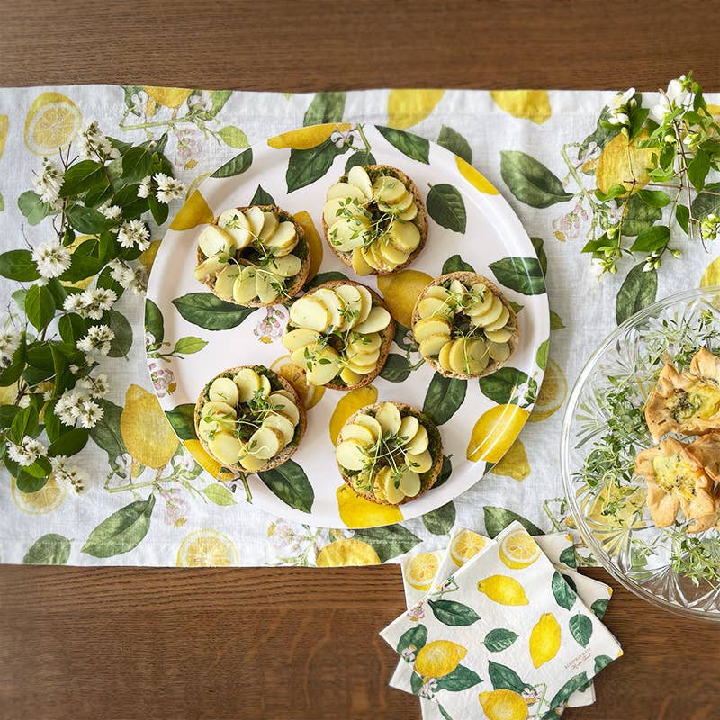 Koustrupco - Wholesale Serving Tray - Lemons serving tray Ø38- Made in Europe2