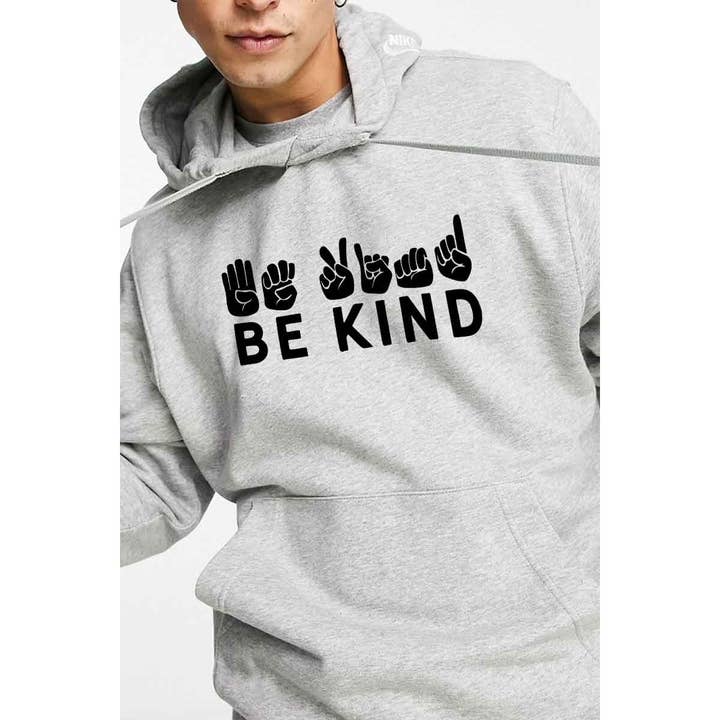 BE KIND GRAPHIC MENS HOODIE for wholesale by HUENIQ
