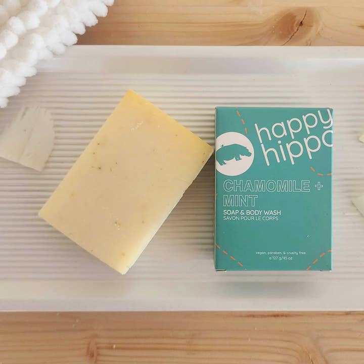 Chamomile Mint - Natural Bar Soap for wholesale by Happy Hippo Bath