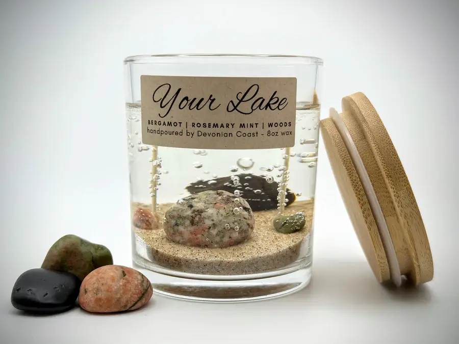 Devonian Coast - Wholesale Novelty Candle - Customizable Lake Candle – Large 8oz Wax4