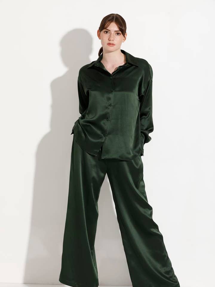 Victoria - Eucalypt - Camisa de Seda - Australian Made por atacado de Tale the Label