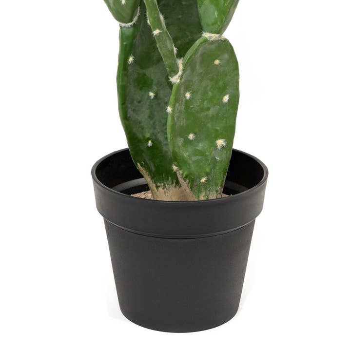 Portofino International Trading, USA - Wholesale Artificial Plant - Faux Prickly Pear Cactus with Plastic Pot 30"5