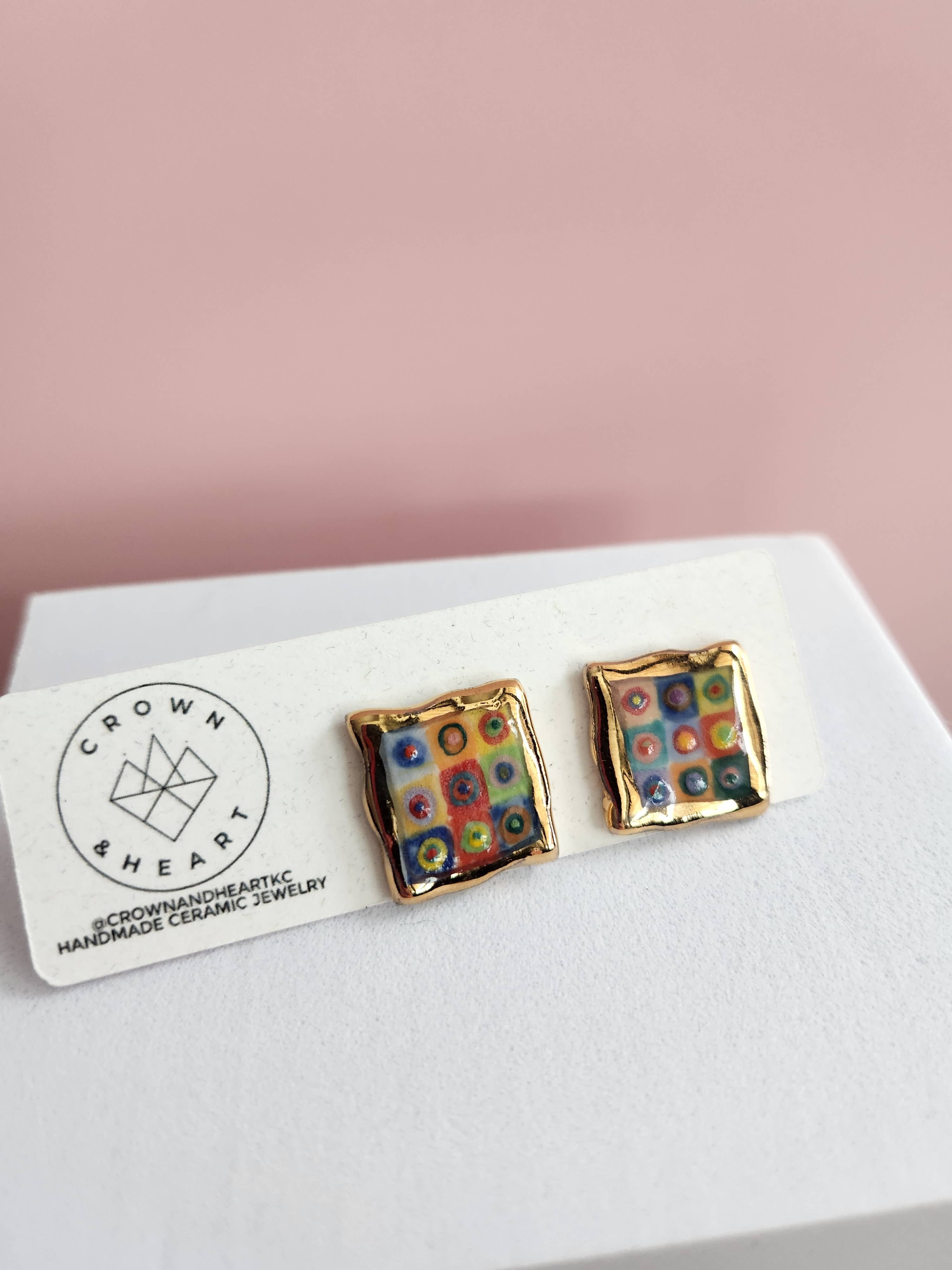 Crown & Heart – wholesale Stud/post earrings – Mini masterpiece studs7