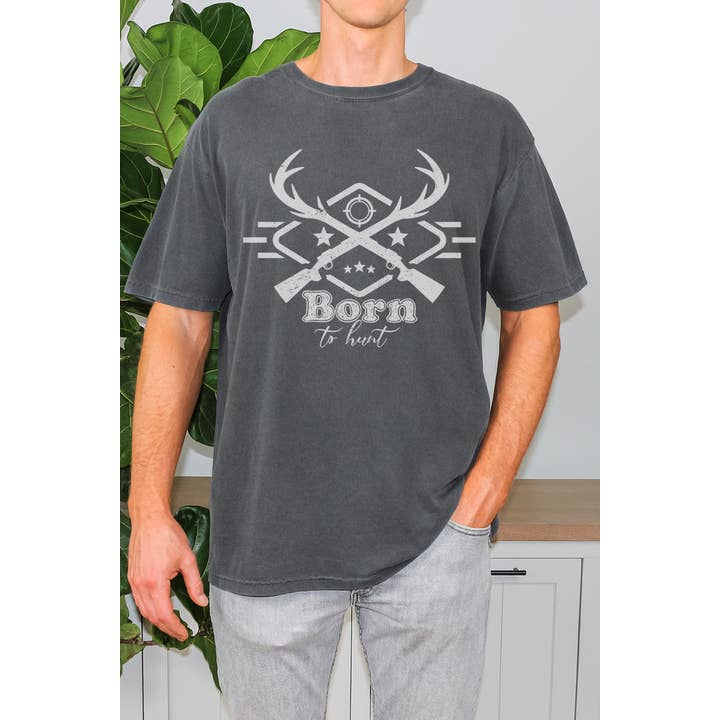 Hvid Born To Hunt grafisk T-shirt for engroshandel hos Bella Me