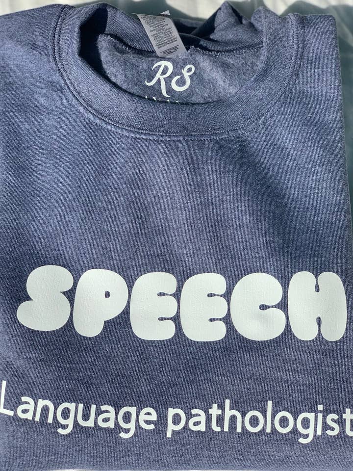 Pull à col rond en polaire d'orthophonie pour la vente par RayannSpeaks