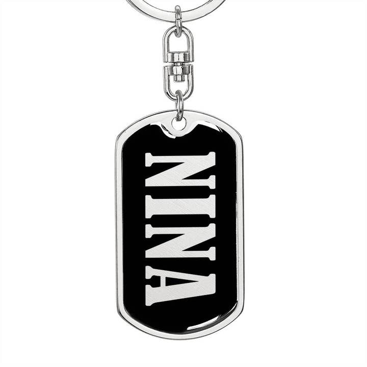 Nina v02 - Luxury Dog Tag Keychain for wholesale by Unique Gifts Store