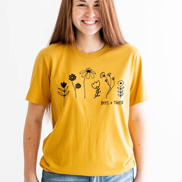Nature Supply Co - Wholesale Screen Printed T-Shirt - Women's - Bees + These Graphic Tee | Womens Clothing T Shirts