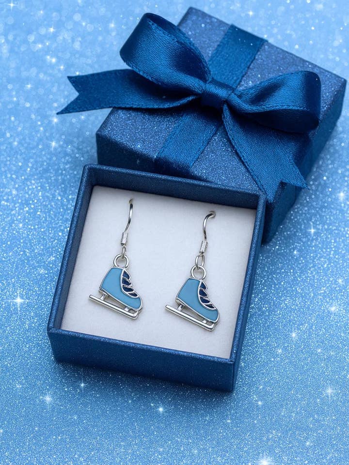 Winter Ice Skate Jewelry Set with Hypoallergenic Hooks for wholesale by Bad Apple Designs