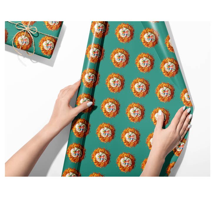 Love Light & Peace - Wholesale Wrapping Paper Roll - Hanukkah Wrapping Paper - Latkes with Sprinkles