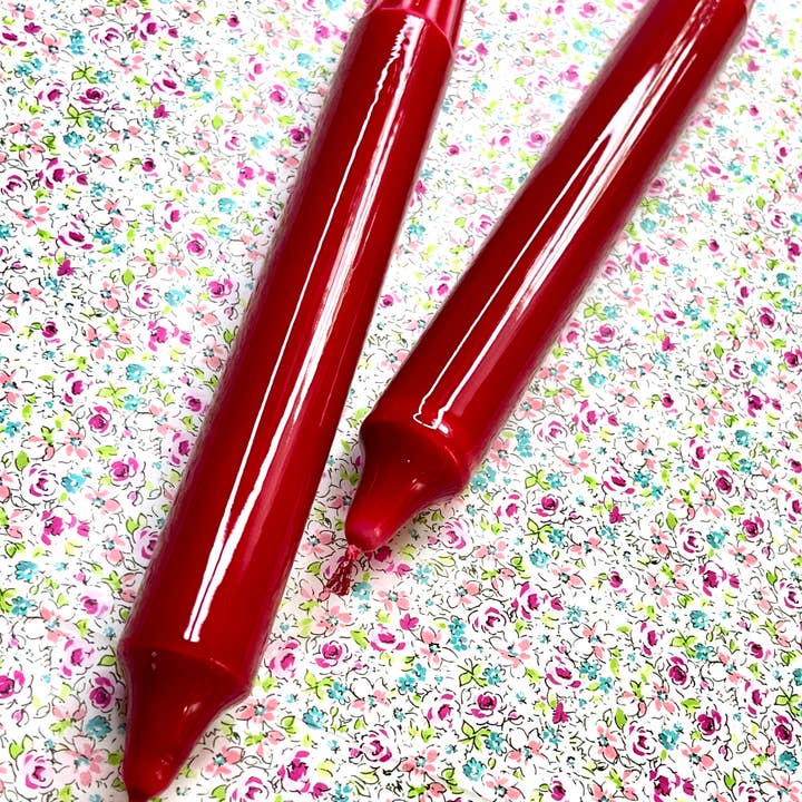 Dot Home Aroma – wholesale Tapered candle/candlestick – Glossy Burgundy Dip Dye Taper Candles Duo