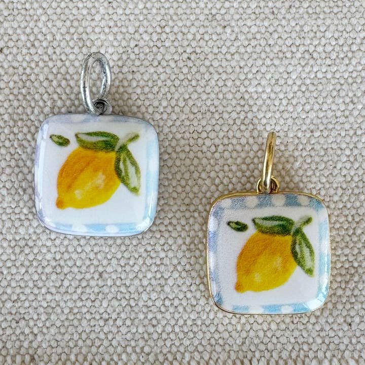 Lemon Ceramic Charm for wholesale by Bel Kai