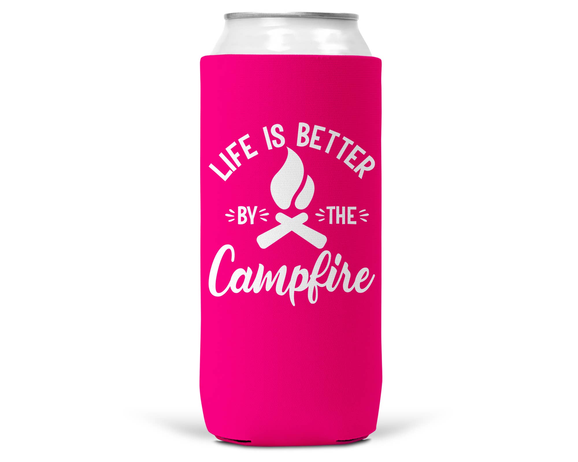 Wi-Wear - Wholesale Drink Huggers & Koozies - Life Is Better By The Campfire SLIM CAN Coozie/Cooler6