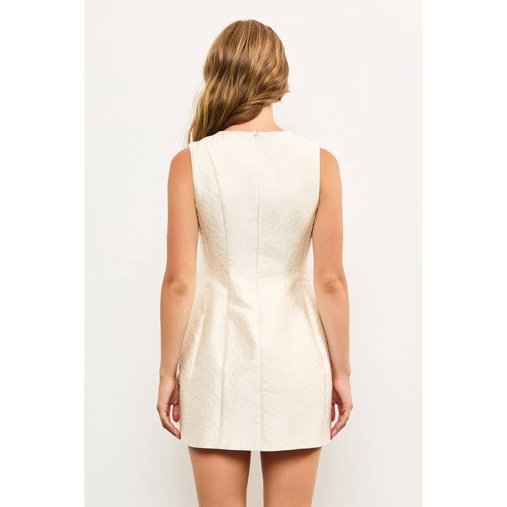 Apolline - Wholesale Dress - Women's - EMBO DIZZY FLORAL SLEEVELESS PRINCESS LINE DRESS