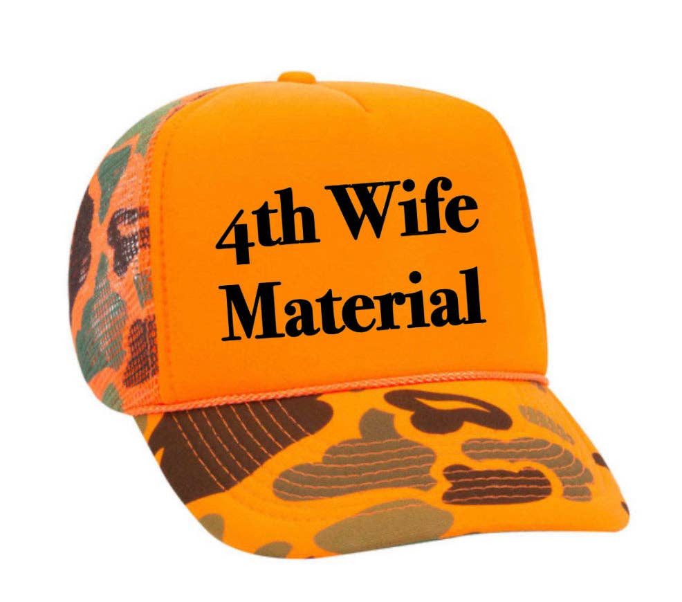 Inappropriate Trucker Hats - Venta al por mayor Gorra trucker - Mujer - Gorra de camionero 4th Wife Material19