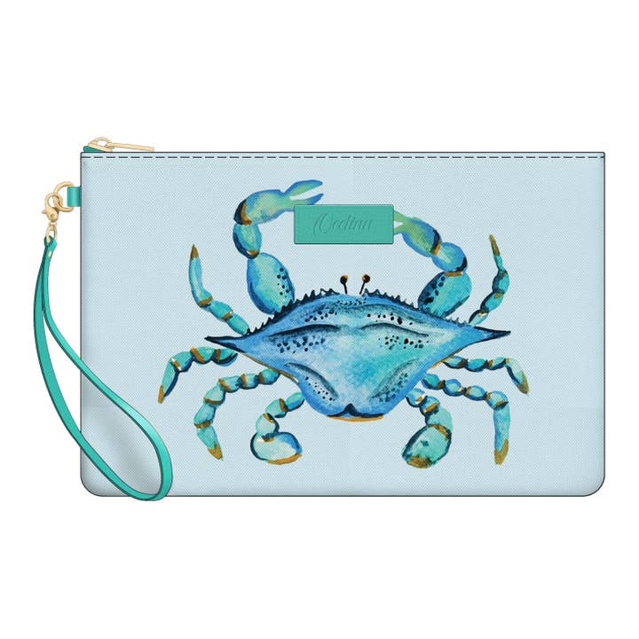 Adorable bolso de mano con cremallera de cangrejo azul: divertido, funcional y perfecto para llevar. para venta al por mayor de OEELINN