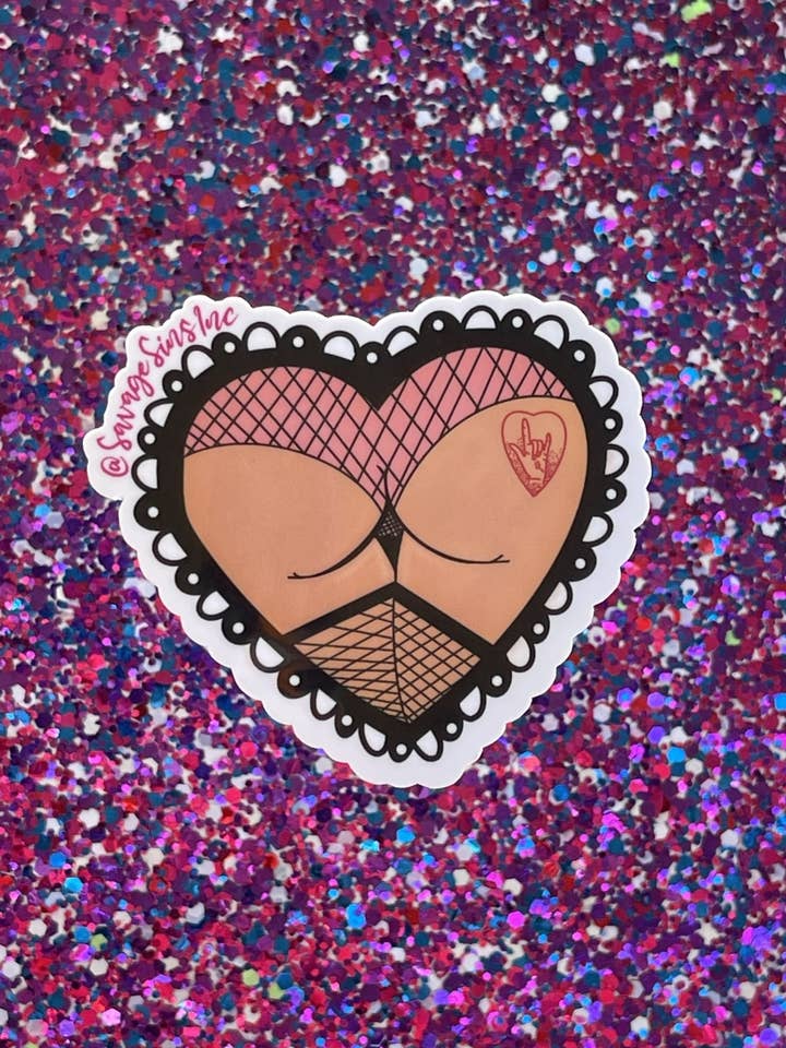 Fischnetz Butt OG Pink - Aufkleber für den Großhandel von Savage Sins