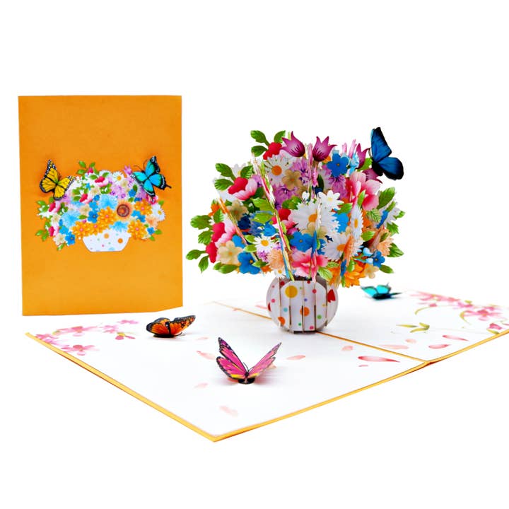 Wonder Paper Art - Wholesale Mother's Day Card - Flower vase 3D Card , Mother's Day card