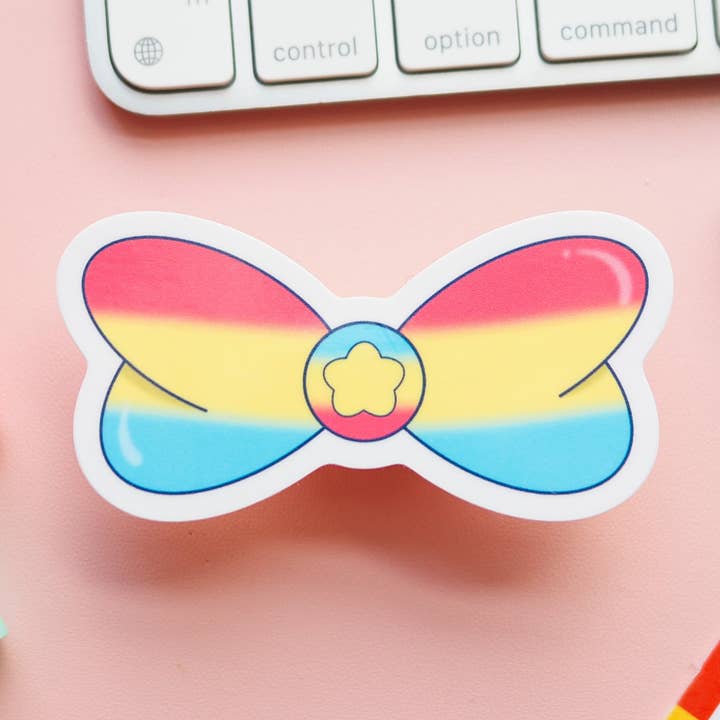 Pan Pride Flag Magisk Bue Sticker for engroshandel hos The Harpy Otter Co