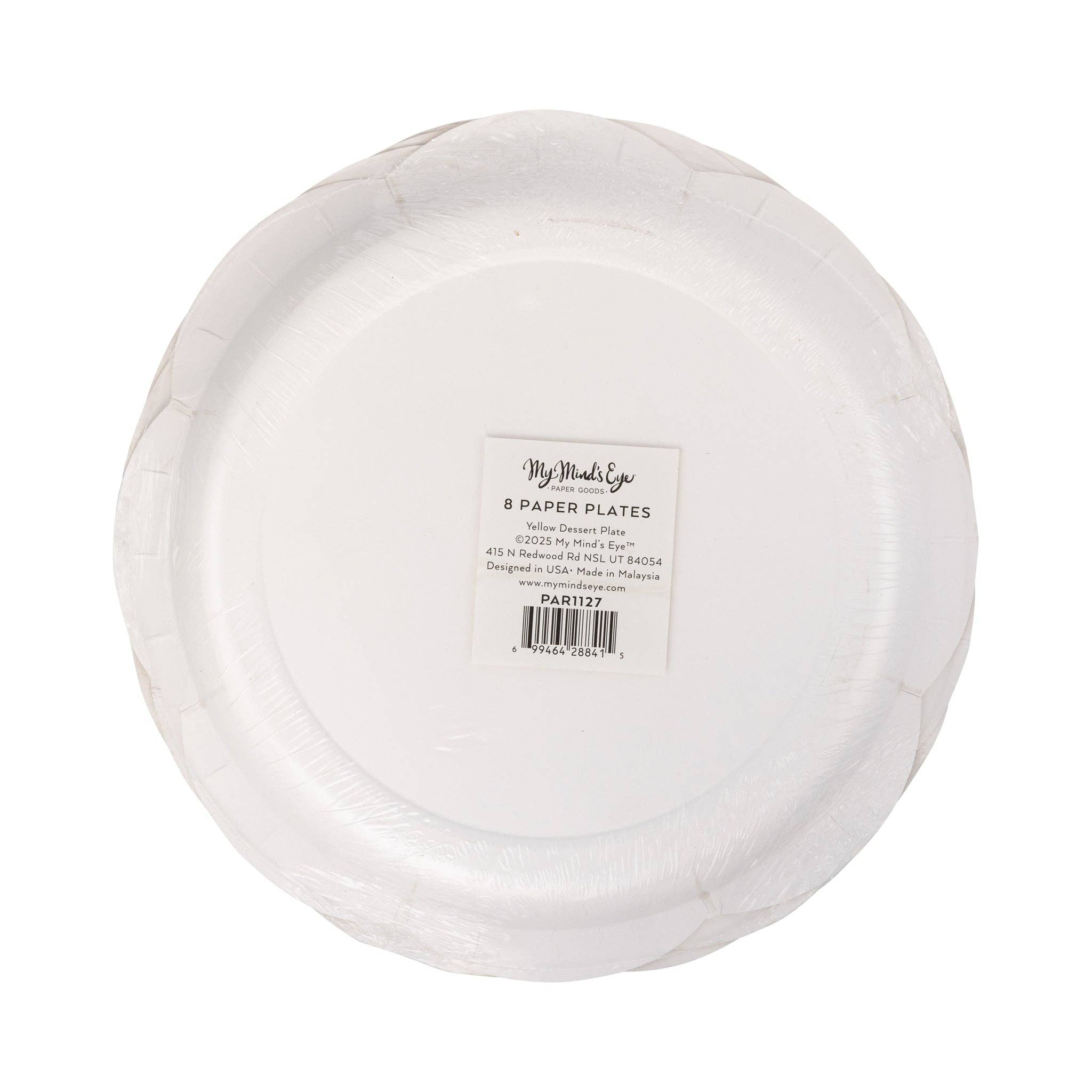 My Mind’s Eye - Wholesale Disposable Plate - PAR1127 - Yellow Dessert 8" Plate2