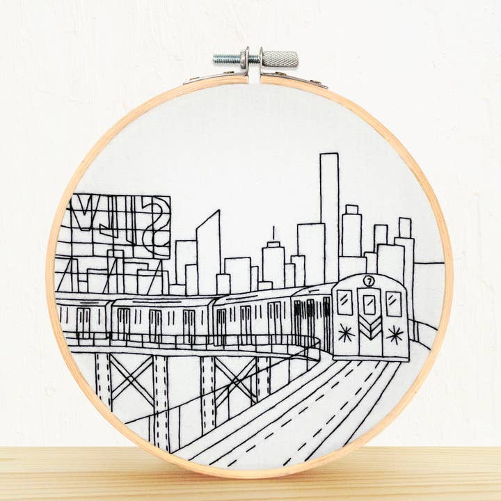 New York City Subway - embroidery kit for wholesale by Embroidery and Sage