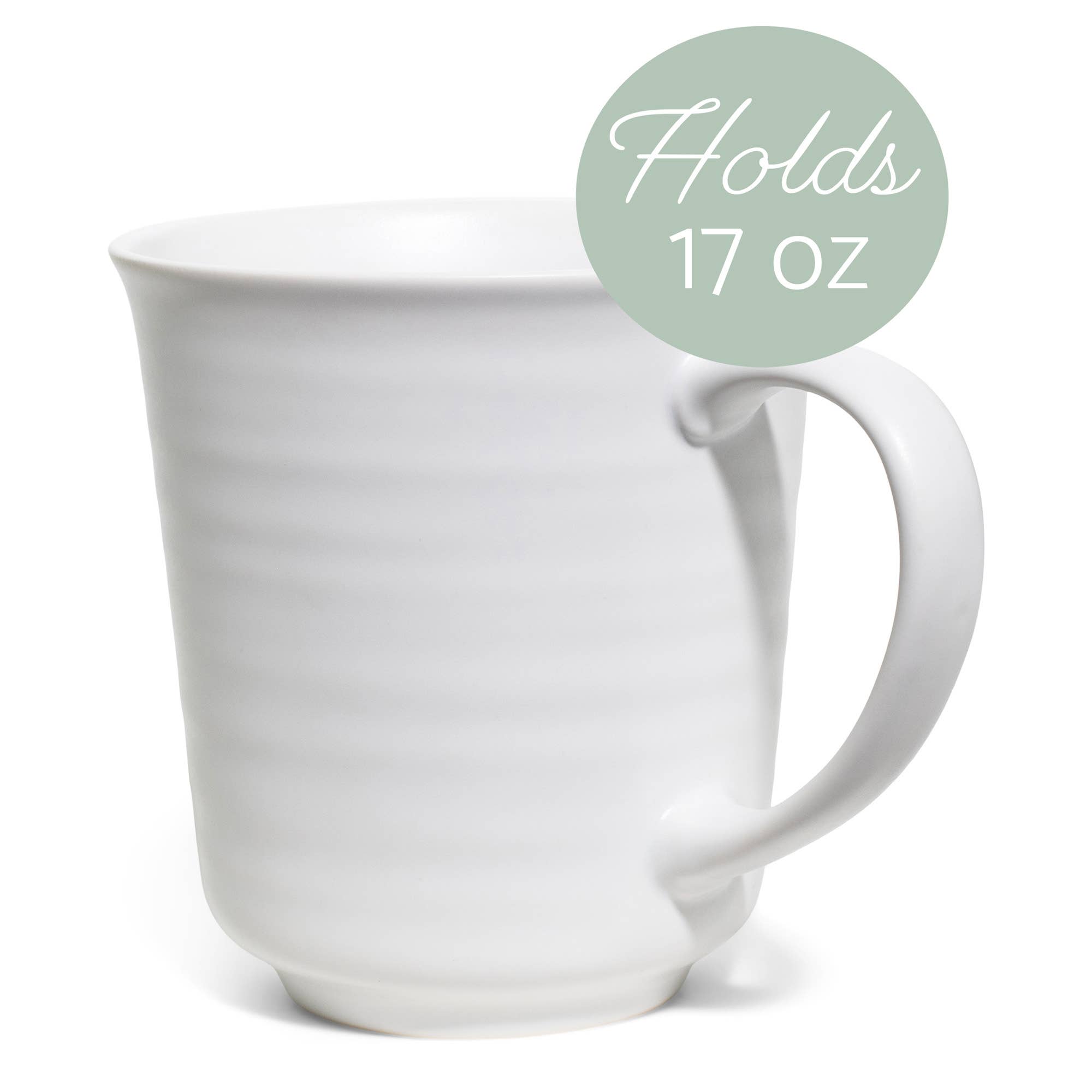 EAST AVENUE – wholesale Kaffekoppar – Vita matta glasyr 17 oz kaffemuggar 4-pack PRIS PER MUGG2