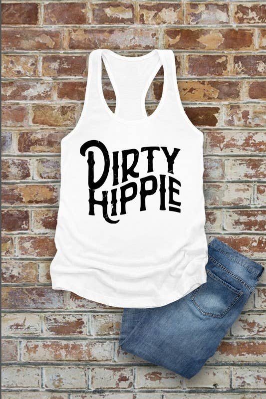 Top Avenue - Wholesale Tank Top - Women's - Dirty Hippie, Women Fit Fitted Racerback Tank Top0