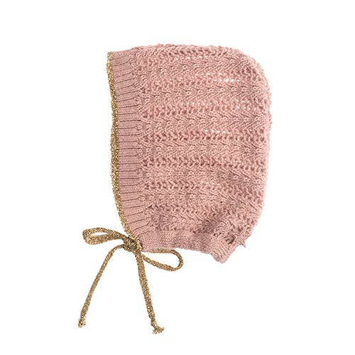 Pink Openwork Knitted Bonned W70621 for wholesale on Faire0