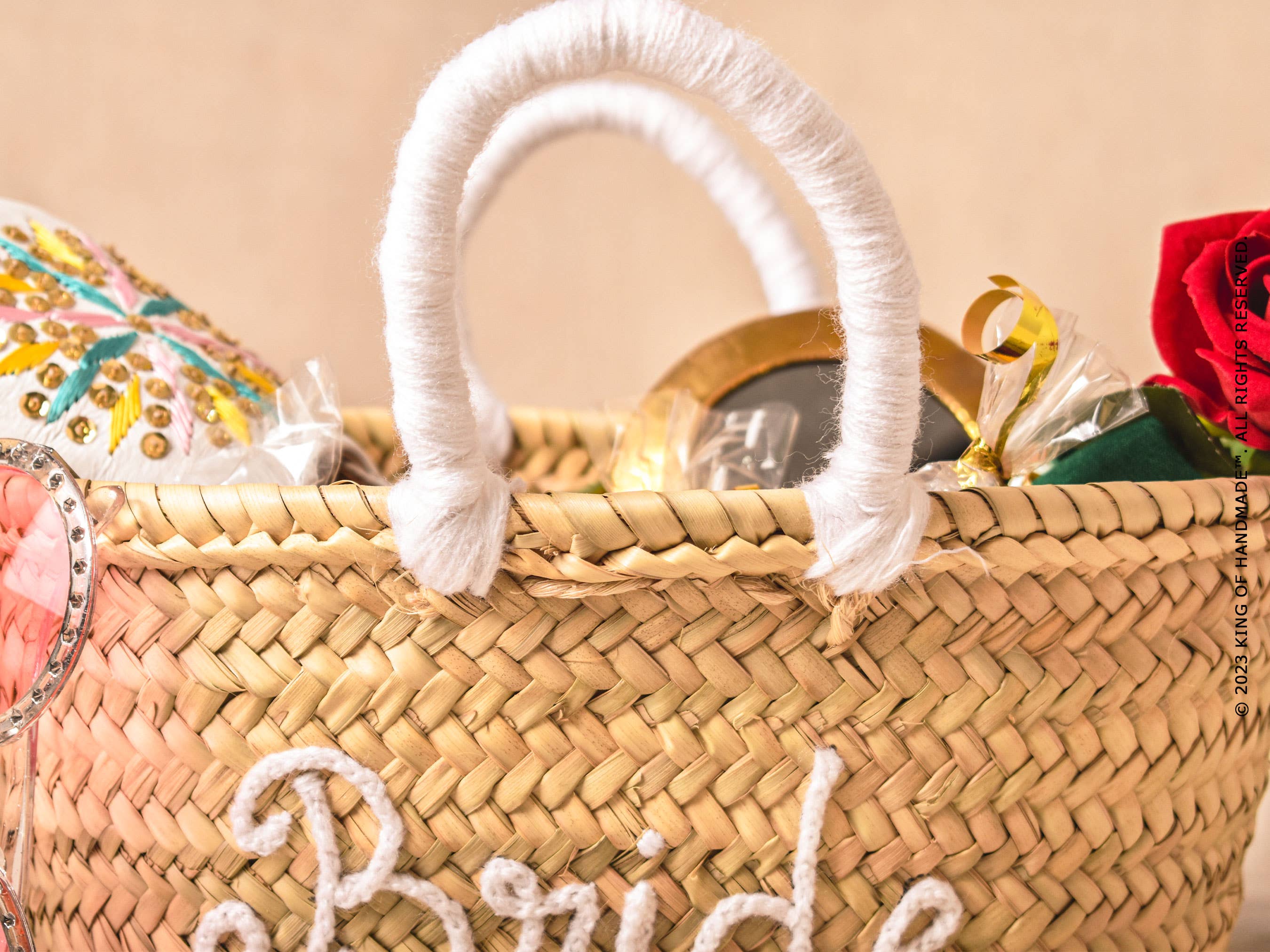 King Of Handmade - Wholesale Beach Bag - Custom embroidered Medium handbags For Bride, Bridal party9