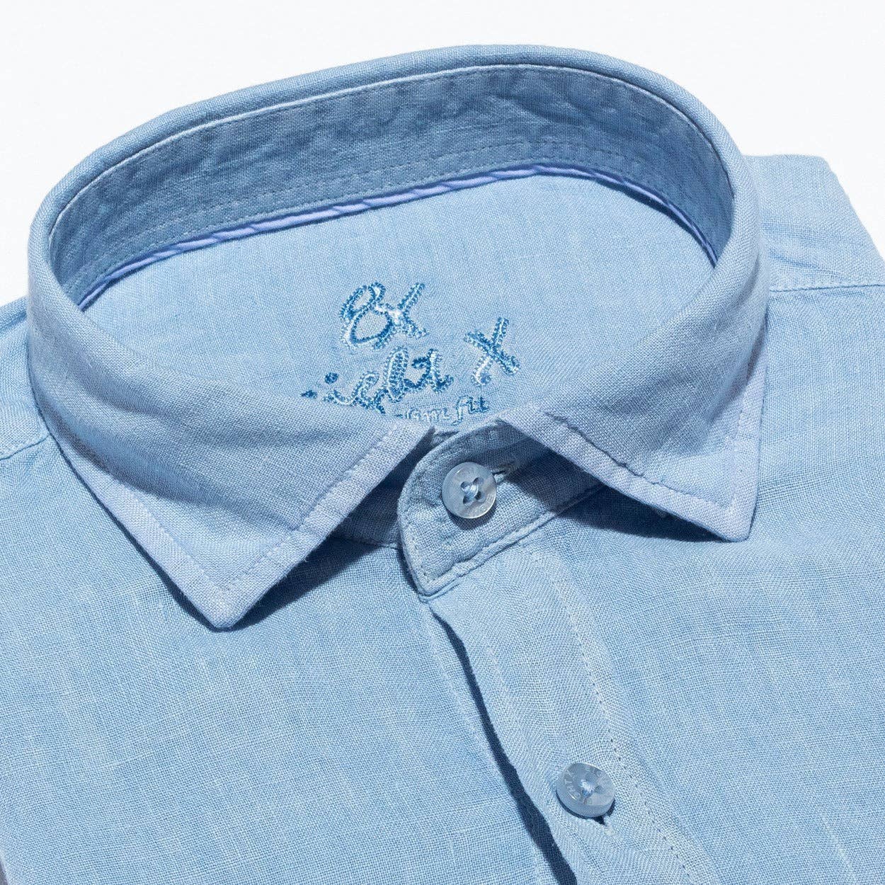 Linen Button Down Shirt - Light Blue for wholesale on Faire1