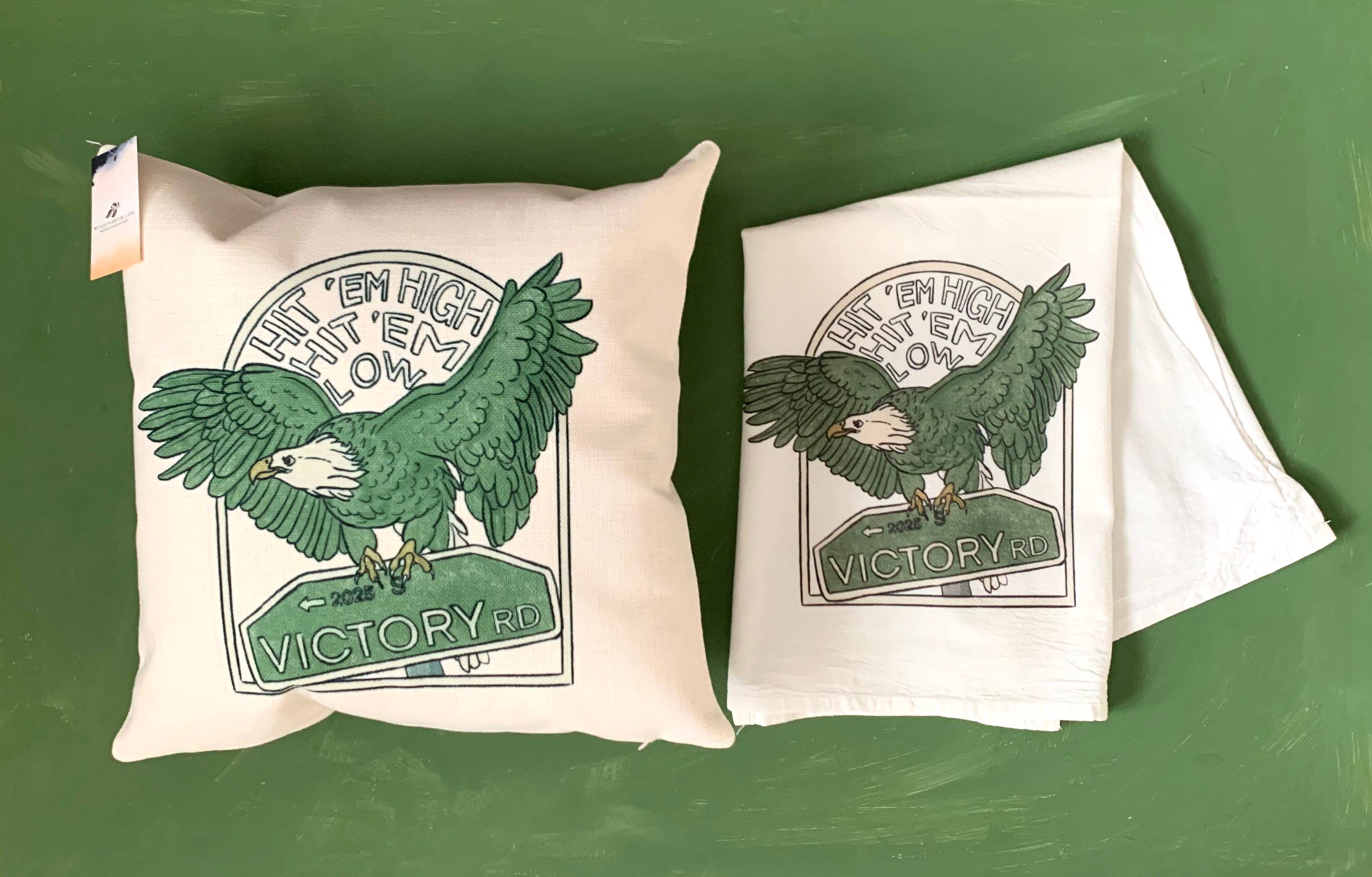 Meadowbrook Lane - Wholesale Throw Pillow Cover - Philly Hit em High Eagle Pillow Case1