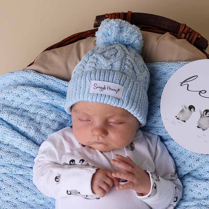 Snuggle Hunny - Wholesale Newborn/Knit Hat - Baby - Baby Blue Organic Baby Knit Beanie