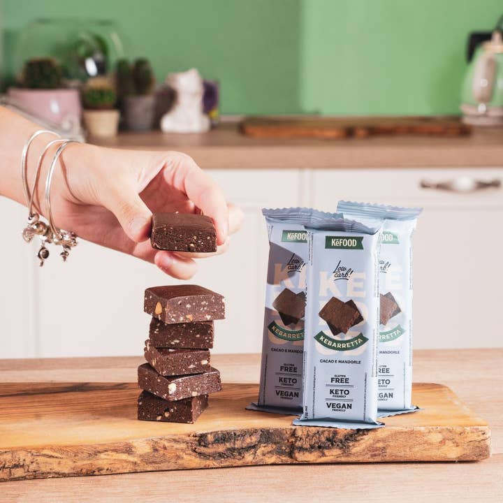KeFood - Wholesale Chocolate Bar - COCOA AND ALMOND PROTEIN BAR KETO VEGAN BOX 12PCS