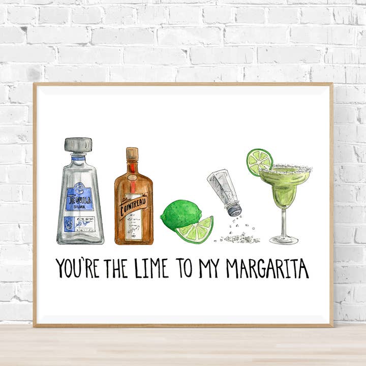 Lime til min Margarita Art Print for engroshandel hos Amy Wike Illustration