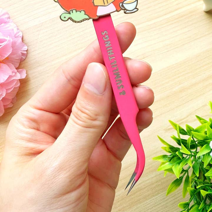 Enamel Sticker Tweezer - Lil' Dragon Reads (Fine Point) for wholesale by SumLilThings