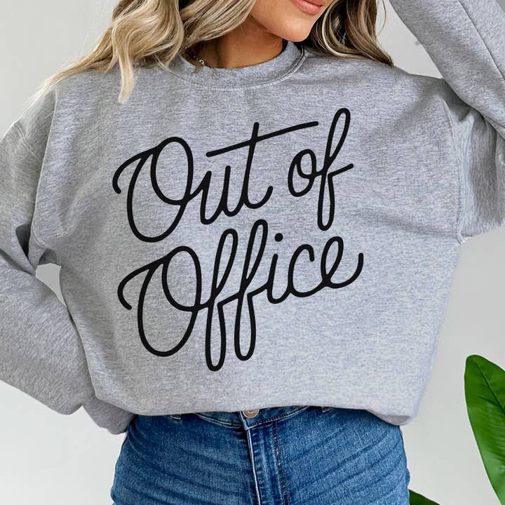 WhiteWolfeDesign - Wholesale Graphic Sweatshirt - Women's - Out of Office Crewneck Sweatshirt1