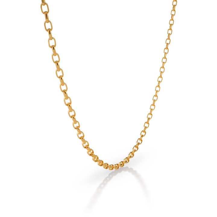 Colby Davis Chain: Gold Vermeil Petite Rolo - 16" for wholesale by Colby Davis of Boston