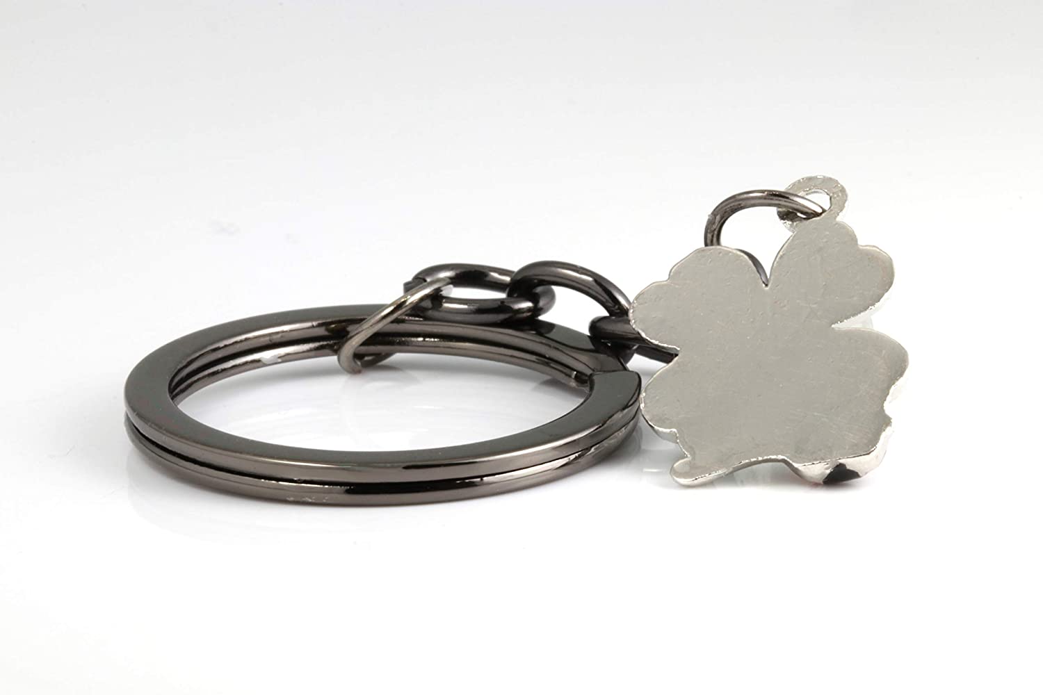 Dave The Bunny - Vendita all'ingrosso Portachiavi - Donna - Ladybug Gifts | Portachiavi a forma di coccinella con scritta «Lady Bug» su un quadrifoglio, portachiavi portafortuna, diametro 2,5 cm, con catenina nera a forma di coccinella, su quadrifoglio con centro di strass6