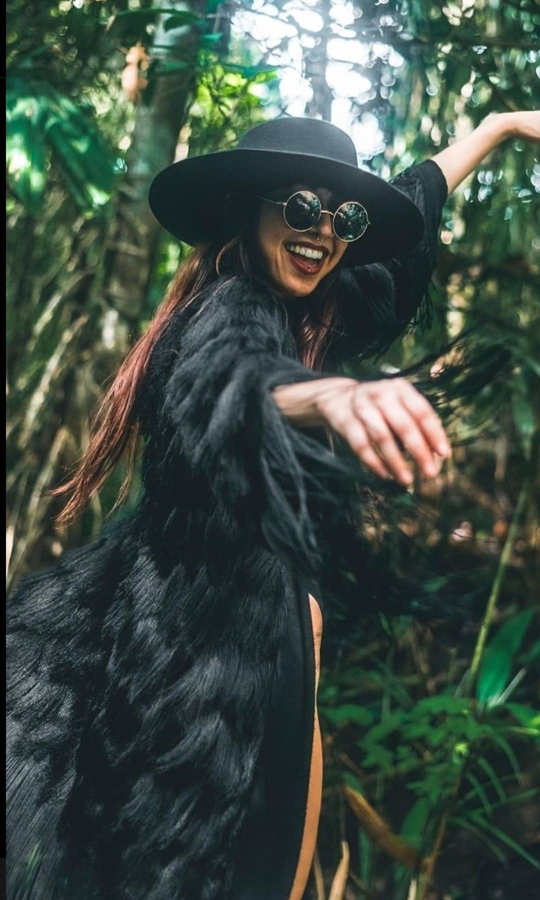 Festivo kimonos - Wholesale Kimono - Women's - The Fringed Kimono - Black - Unisex - Festival Clothing