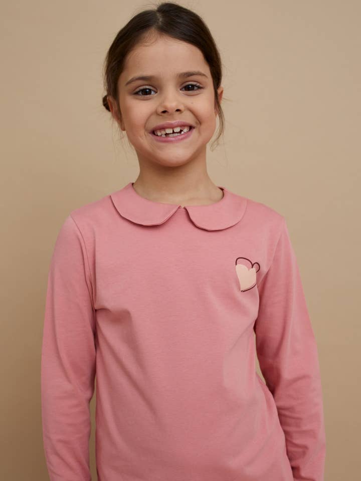 LANGÆRMET TOP MED HJERTEKRAVE for engroshandel hos OXOX CLUB