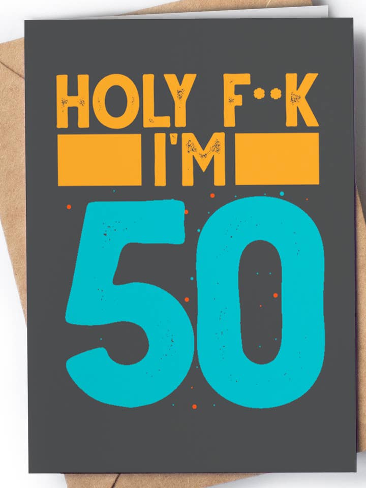 Carte de 50e anniversaire amusante - Carte de vœux Milestone Bday GC86 pour la vente par Greeting Cards for Everyone - Birthday Gifts