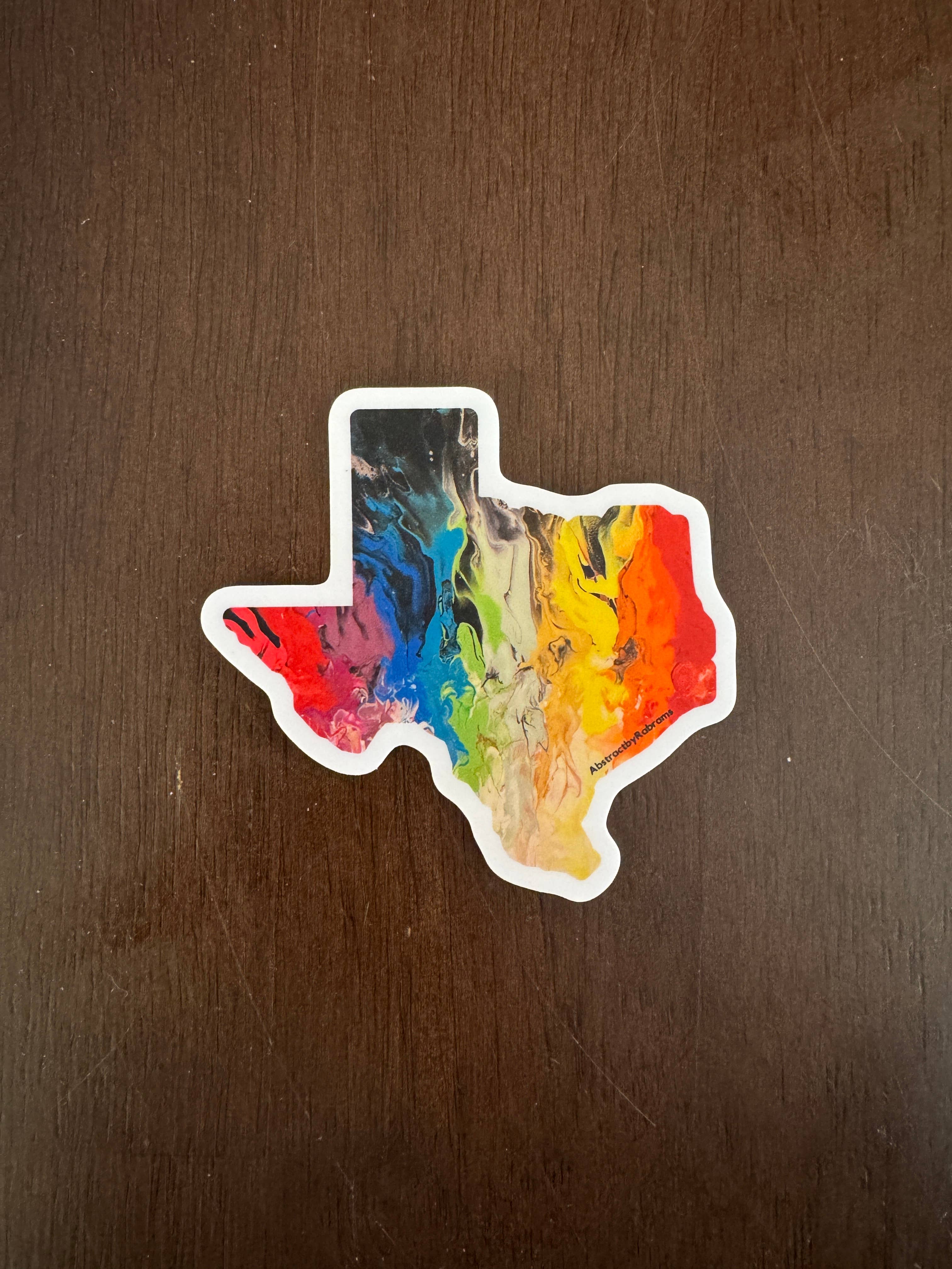 AbstractbyRabrams - Wholesale Sticker - Texas Vinyl Sticker - LGBTQ - Progress Pride and Trans - 3"1