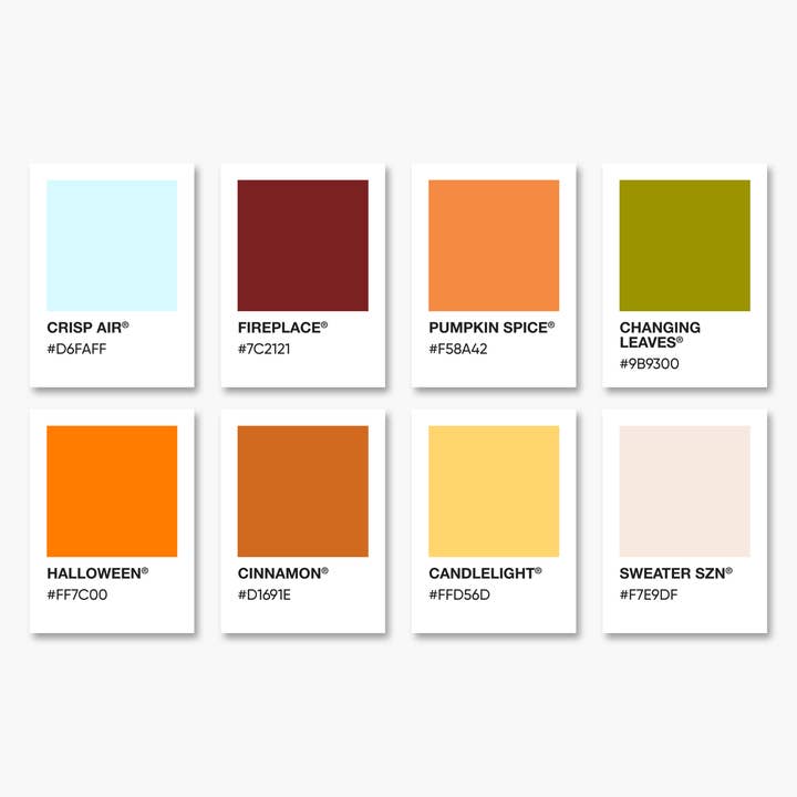 Fall Autumn Season Color Palette - Sticker Pack for wholesale by Footnotes