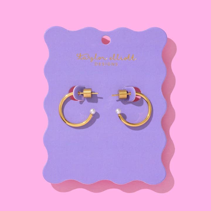 Taylor Elliott Designs - Wholesale Oorringen - Alexis Gouden Hoepeloorbellen Klein - Min. 2 (E-53)