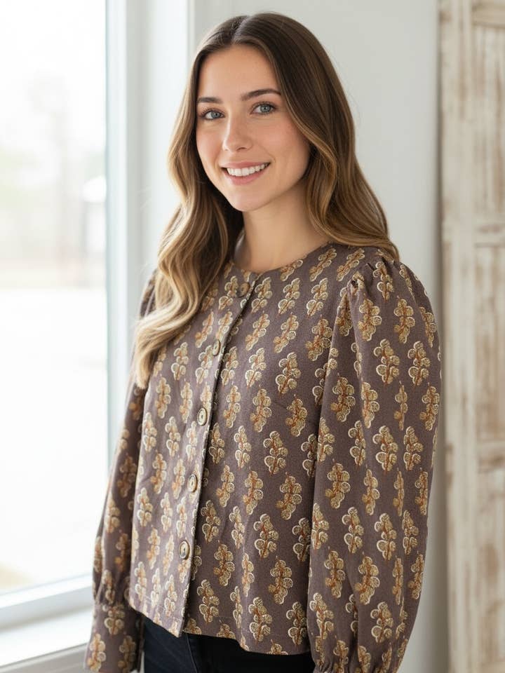 TRYKT BLUSE for engroshandel hos SWEET MAGIC MODA Y COMPLEMENTOS