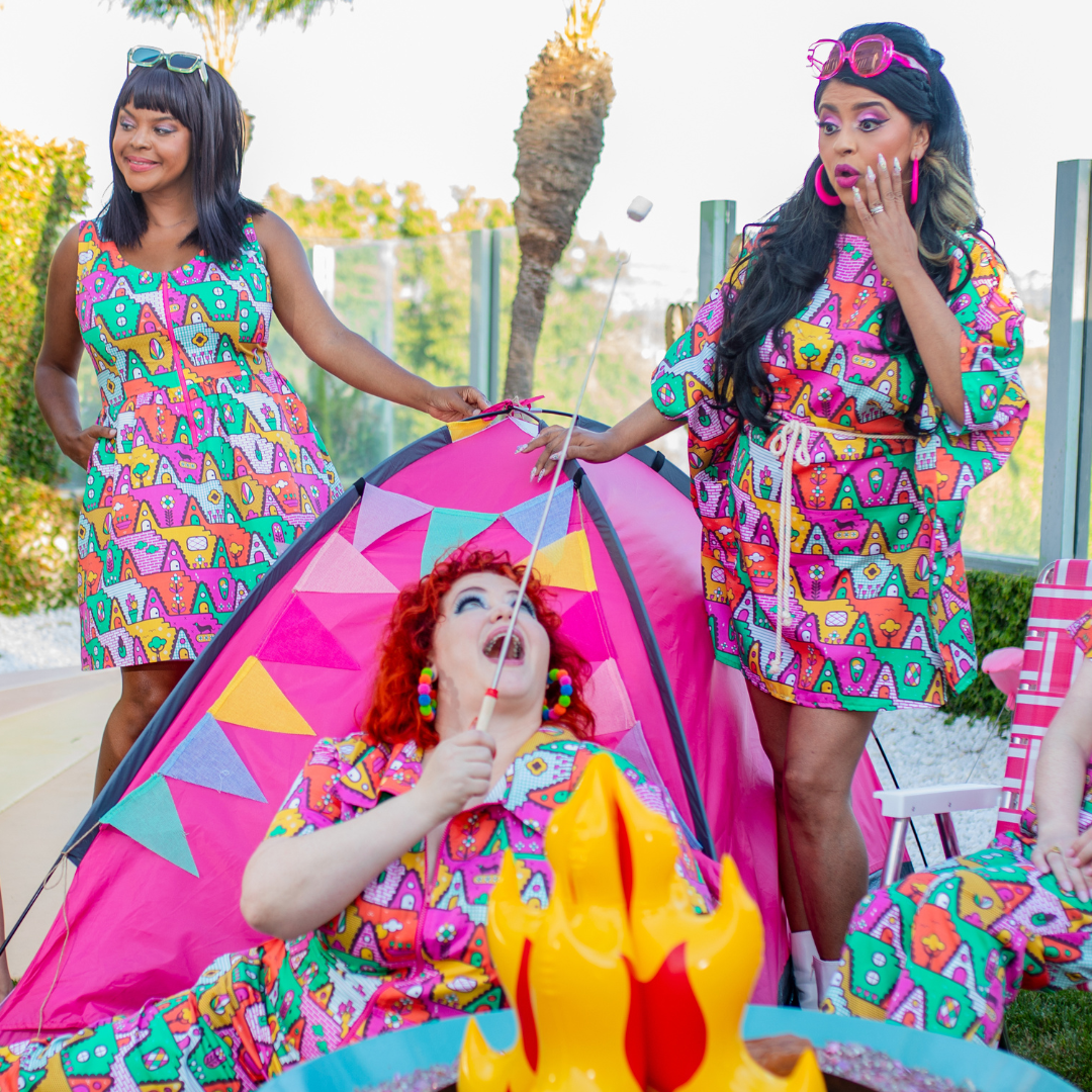 Blue Platypus - Wholesale Dress - Women's - 8-Bit A-Frames Mini Muumuu in Bright Day4