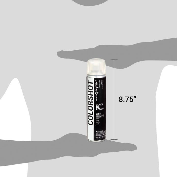 Ilovetocreate - Wholesale Paint Set - COLORSHOT Satin Spray Paint Black Tie Affair (Black) 10 oz.8