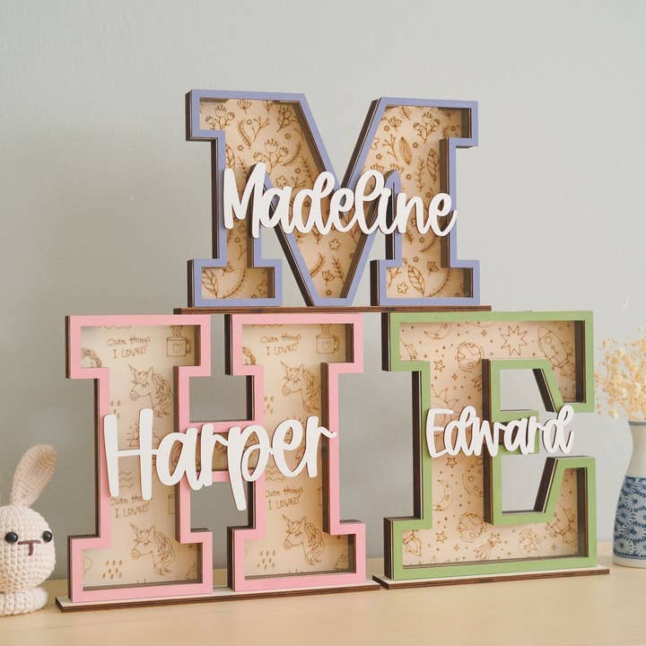 Baby Letter Piggy Bank E12 for wholesale by BearCrafts